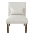 thumbnail image 2 of HomePop Transitional Fabric Parker Accent Chair with Pillow in White, 2 of 12