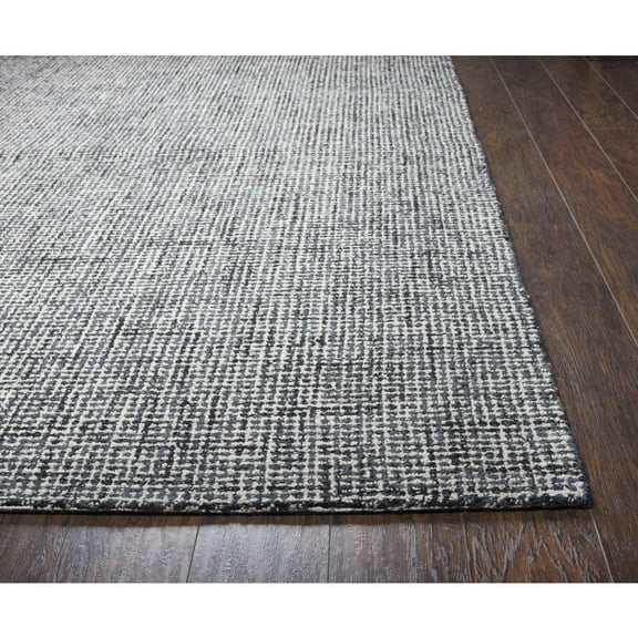 Alora Decor London 5' x 8' Tweed Black/Gray/Rust/Blue Hand-Tufted Area Rug