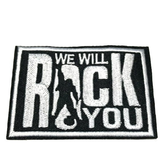 We Will Rock You 3" W x 2" T Iron/Sew On Decorative Patch