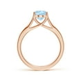 thumbnail image 2 of Angara Natural 1.5 Ct. Aquamarine Solitaire Ring in 14K Rose Gold for Women (Ring Size: 3.5), 2 of 10