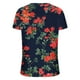 thumbnail image 4 of ICHUANYI Clearance Women's Summer V-neck Printed T-shirt Fashion And Comfortable Women's Short Sleeve Tops(Red, S) ICHUANYI WER2023081011928, 4 of 5
