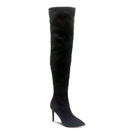 

THALIA SODI Womens Black Cushioned Pointed Toe Stiletto Zip-Up Dress Boots 8.5