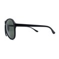 thumbnail image 3 of Mens Oversize Plastic Iconic Retro Racer Sunglasses Matte Black Green, 3 of 4