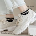thumbnail image 4 of YooGuoGuo No Show Socks 5 Pairs for Women 5-10 Casual Retro Stripe Ankle Thin Low Cut Cotton Summer Breathable Athletic, 4 of 7