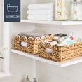 thumbnail image 5 of Best Choice Products 9x12 Scalloped Shelf Baskets, Woven Storage Bins, 4 Pack - Natural with White Trim, 5 of 8