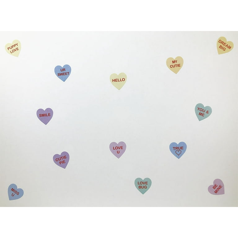 Transparent Pink Heart Stickers Valentine's Day Crafting Scrapbooking 0.75  Inch 500 Adhesive Stickers