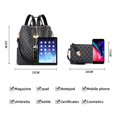 thumbnail image 5 of Makes Mochila Monedero para Mujer Bolso de Viaje de Cuero PU Bolso de diseño Convertible con Monedero 2 Piezas, 5 of 5