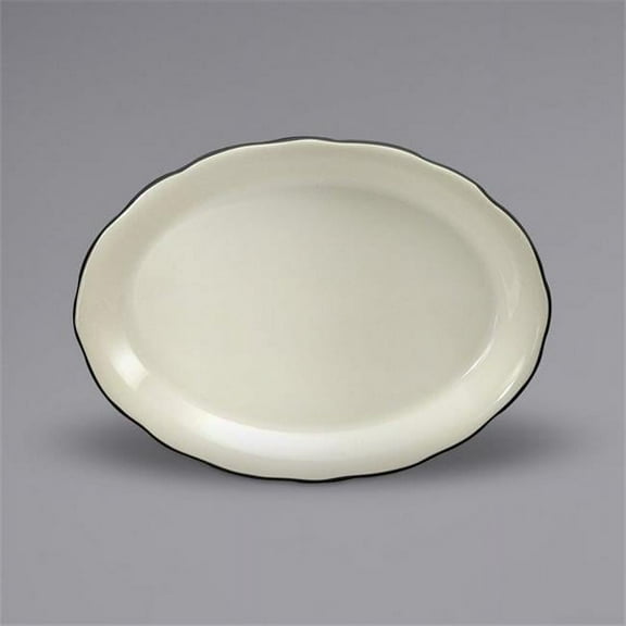 Buffalo F1560018330 7.87 in. Caprice Manhattan Black Platter Black & White