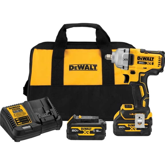 20V MAX XR 1/2IN MIDRANGE IMPACT WRENCH W/HOG RING ANVIL KIT OILRESISTANT BATTERIES KIT