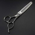 thumbnail image 4 of Tijeras profesionales para entresacar el cabello, de 15 cm (6 pulgadas), de acero inoxidable japonés con mango ergonómico antideslizante., 4 of 5