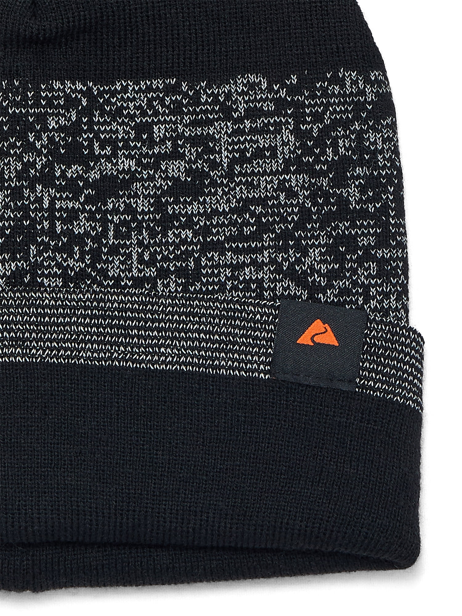 Ozark Trail Men's Rugby Stripe Beanie, Black Soot