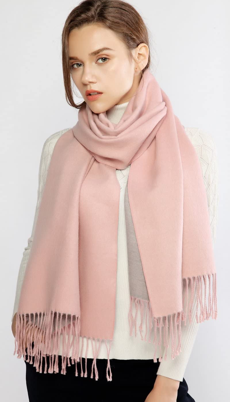 Winter Cashmere Wool Scarf Shawl Wrap for Women Long Large Warm Thick Reversible Scarves Various Colors