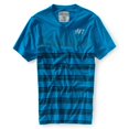 thumbnail image 1 of Camiseta gráfica A87 Aeropostale Cuello en V Rayas Azul Talla Mediana, 1 of 2