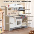 thumbnail image 3 of Ktaxon Play Kitchen for Kids, Wooden Kids Chef Pretend Play Set for Boys and Girls Age 3+, with 8 Pcs Accessories, 3 of 9