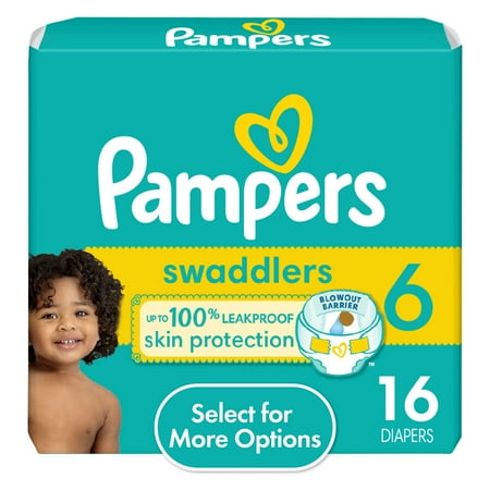 UPC: 0037000749615 | Pampers Swaddlers Diapers Size 6 16 Count (Select for More Options)