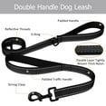 thumbnail image 3 of zalens Dog Leash Double Handle 6ft Long, Padded Traffic Handle and Reflective, Black, 3 of 7