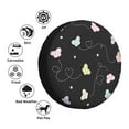 thumbnail image 6 of DouZhe Waterproof Spare Tire Cover, Cute Cartoon Butterflies Prints Adjustable Wheel Covers Fit for Jeep Trailer RV SUV Car, 14 inch, 6 of 7