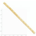 thumbnail image 2 of 10k Yellow Gold Solid Polished Fold-over 6.0mm NUGGET Bracelet 7 Inch Link Bracelet for Women, 2 of 2