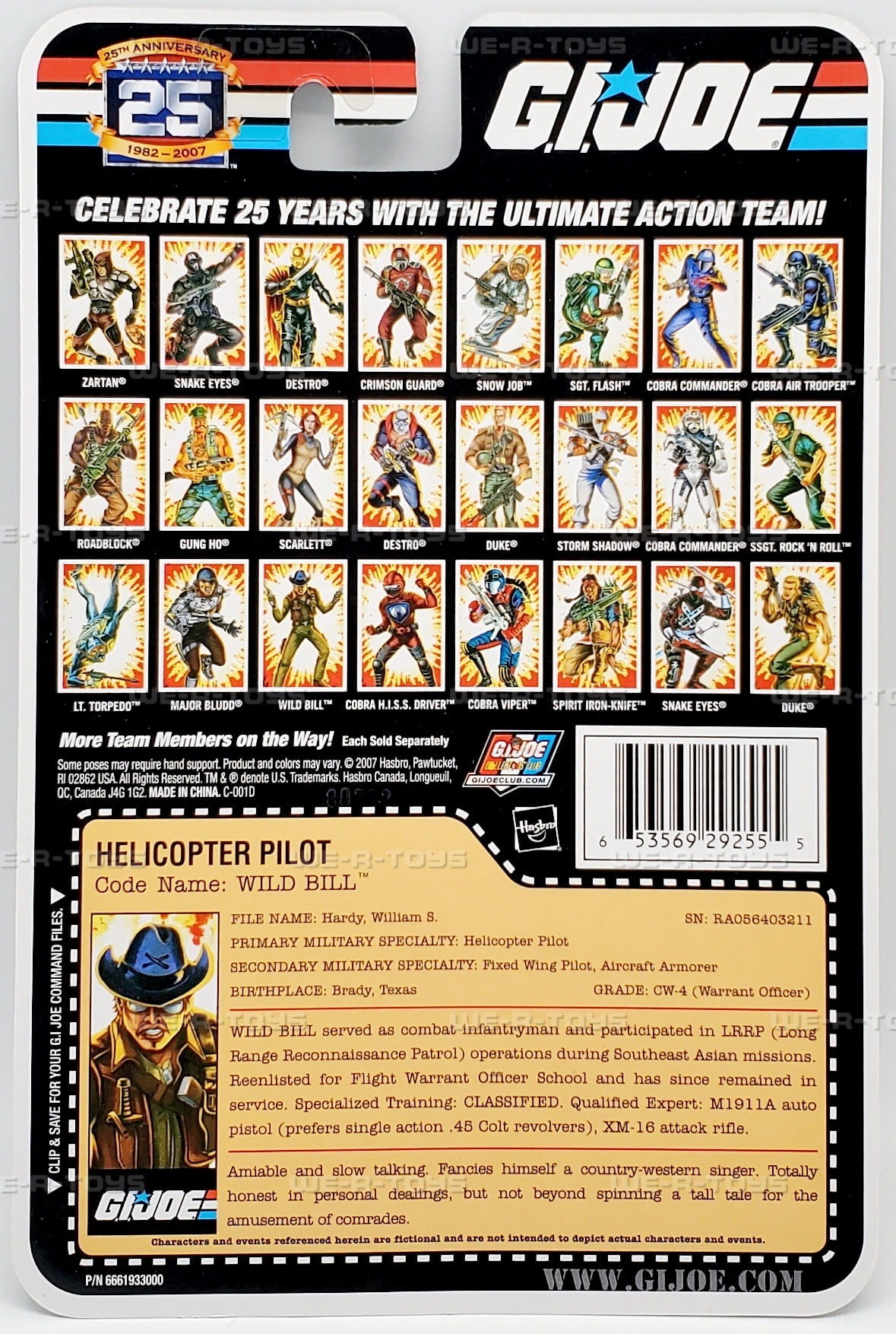 G.I. Joe 25th Anniversary Wild Bill Helicopter Pilot Action Figure