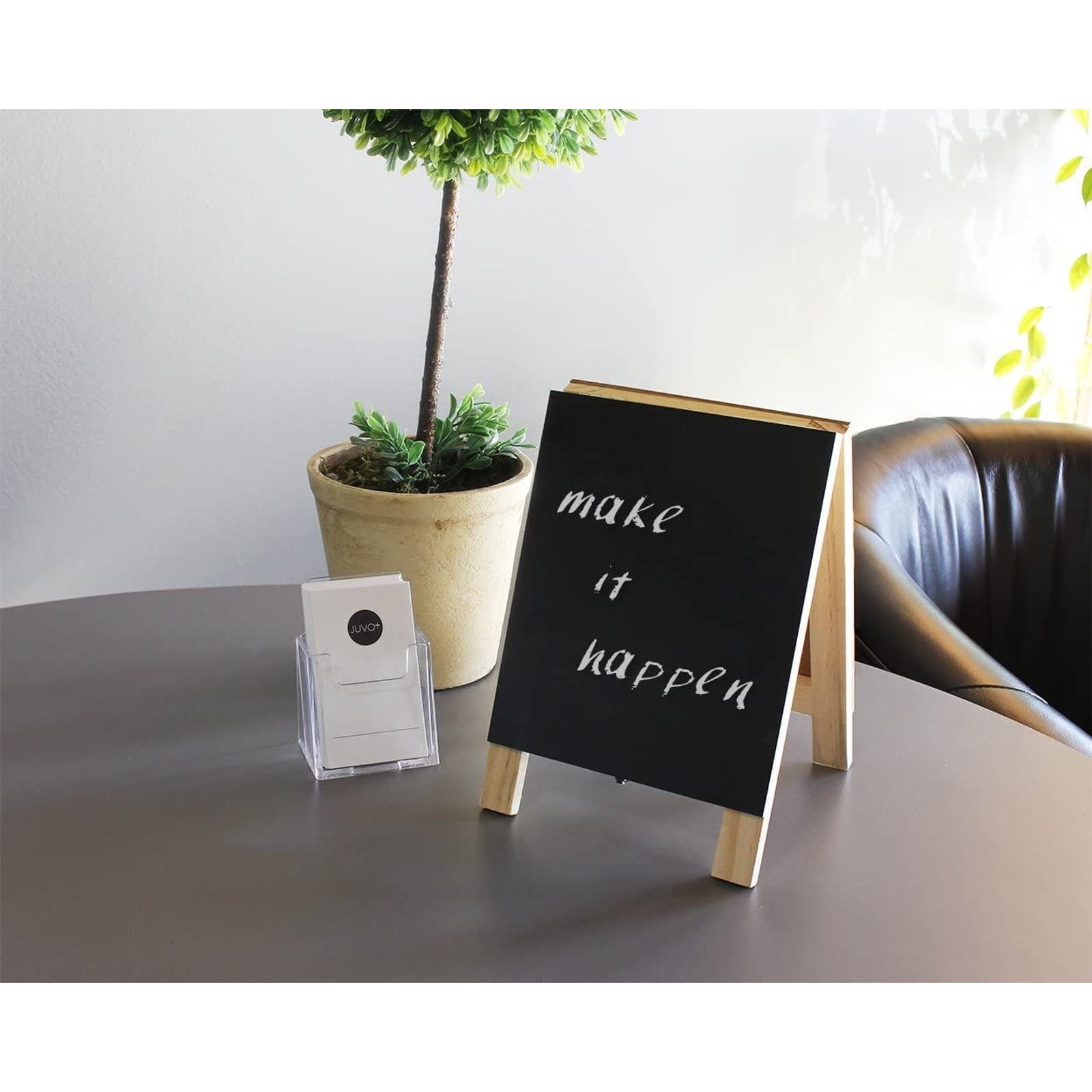 Dual Tabletop Easel Juvale Double Sided Chalkboard Stand and Dry Erase Sign 