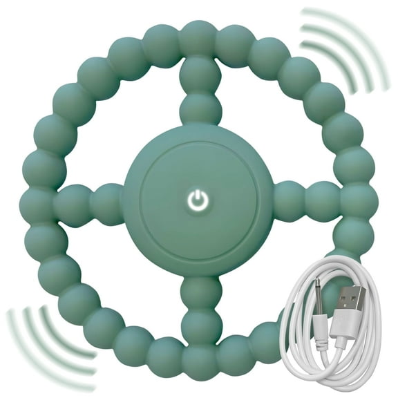 Vibrating Sensory Chew Toy - USB Chargeable Chewy Toys for Autism & Vibrating Teether for Baby 3m 