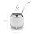 thumbnail image 4 of BALIBETOV Yerba Mate - Juego de tazas y bombillas de acero inoxidable, incluye calabaza Yerba Mate de acero inoxidable, foco mate de alta calidad y cepillo para polvo de limpieza (blanco), 4 of 7