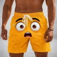 thumbnail image 2 of ibiyuan Funny Expression Graphic Mens Swim Trunks Elastic Waist Bathing Suit Quickdry Drawstring Waist Beach Surf Swimwear Bathing Shorts, 2 of 5