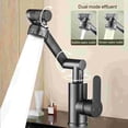 thumbnail image 2 of 1pc 360° Rotating Sink Faucet - Zinc Alloy Aerator with Robotic Arm Nozzle, 2 Water Outlet Modes, Universal US G7 8 Threads, Drinking Water Safe, Classic Design for Kitchen  Bathroom Sinks, 2 of 10