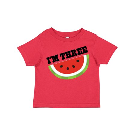 

Inktastic I m Three 3rd Birthday Watermelon Gift Toddler Boy or Toddler Girl T-Shirt