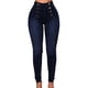 thumbnail image 1 of WILLBEST Pantalones Mujer Pantalones Vaqueros Ajustados de Cintura Alta para Mujer, Con Doble Botón, Elásticos, Cómodos y a La Moda. XXXL, 1 of 8