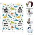 thumbnail image 4 of White Cartoon Dinosaurs Motivational Pattern Blanket,Comfortable Soft Flannel Throw Blanket,All Season,Warm Lightweight Blankets for Sofa Bed Couch Living Room Chair,30"x40", 4 of 4