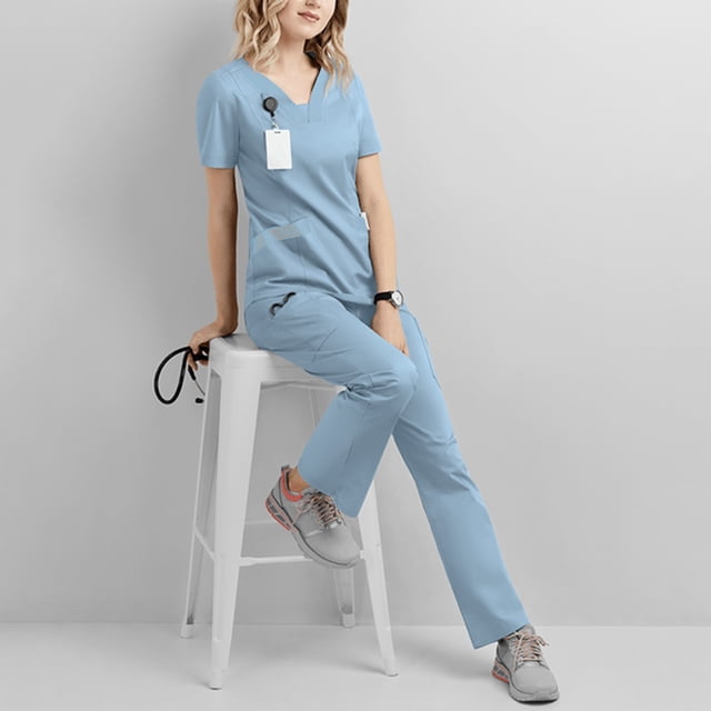 Conjunto de ropa de lavado de manos de manga corta para quirófano, ropa de trabajo, ropa de aislamiento para enfermeras y cirujanos, ropa de trabajo