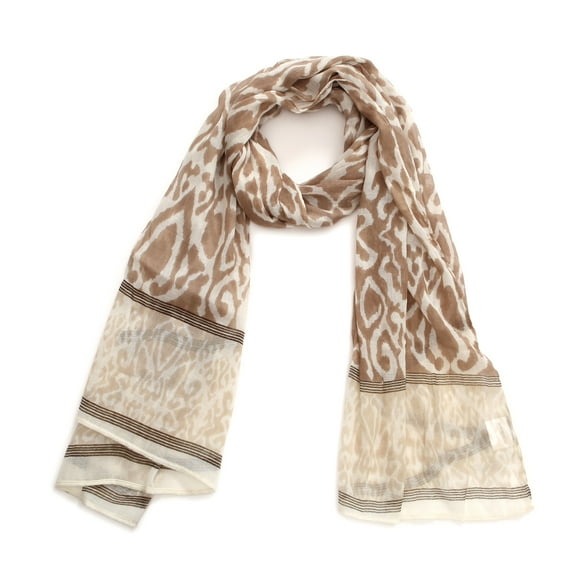 Richie House Women's Patterned Brown Scarf RH0755