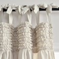 thumbnail image 5 of Lush Decor Lydia Ruffle Ruffle 84" x 40" Solid Blush 100% Polyester Tie-Top 2-Pc Set Window Panel, 5 of 11