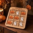 thumbnail image 3 of Halloween Tic-Tac-Toe Board Game Set, Wooden Nine Grid Halloween Games with Themed Pieces for Pumpkin Patch, Party Entertainment and Family C, 3 of 3
