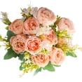 thumbnail image 2 of Champagne Artificial Peony Rose Bouquet Lifelike No Fade Flowers for Wedding Table Centerpiece Decor, by Bradem, 2 of 8