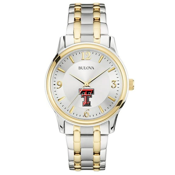 Bulova Silver/Gold Texas Tech Red Raiders Classic Two-Tone Round Watch