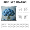 thumbnail image 5 of YANMS Pillow Cover Beautiful Isolated Blue Hydrangea Lovely Flowers Glass Green Flower Vase Objects Sofa Throw Pillow Cover Decorative Pillow Case for Couch Bed Car White, 5 of 5