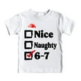 thumbnail image 2 of Boy Girl Kid T-Shirt,Six Seven 6 7 Fun Graphic Christmas Round Neck Short Sleeved Shirt Festive Kids T Shirts, 2 of 5