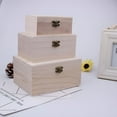 thumbnail image 2 of LAMIRO Plain Wood Wooden Square Hinged Storage Boxes Craft Gift Box,S+M+L, 2 of 7