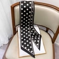 thumbnail image 5 of Angala Elegant Women's Silk Scarves Fashion Dot Print Narrow Long Scarf Lightweight Versatile Accessory For Daily Wear And Styling Soft Stylish Basic Silk Scarves, 5 of 6