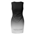thumbnail image 5 of Women 2025 Summer Sleeveless Tank Dresses Crew Neck Slim Fit Short Casual Ruched Bodycon Party Club Mini Dress, 5 of 5