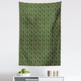 thumbnail image 1 of Christmas Tapestry, Candy Canes and Lollipops Classical Pattern for Holiday Xmas, Fabric Wall Hanging Decor for Bedroom Living Room Dorm, 5 Sizes, Green Red White, by Ambesonne, 1 of 1