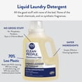 thumbnail image 4 of Clean People Liquid Laundry Detergent, Safer Ingredients, Fragrance Free, 100 Load (1-Pack), 4 of 7