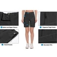 thumbnail image 3 of Little Donkey Andy Women's Hiking Shorts Quick Dry Stretch Athletic Shorts Lightweight for Golf Travel Black XS, 3 of 7