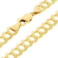 thumbnail image 5 of Nuragold 10k Real Yellow Gold Solid Cuban Curb Link 8mm Chain Necklace (18"-30") Italian Jewelry for Men, 5 of 11