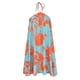 thumbnail image 4 of Vestido Corto Con Cuello Halter Vestidos de playa para mujer Vestido casual con estampado floral de moda bohemio (naranja XXL) Cgtredaw para Mujer Naranja T M, 4 of 7
