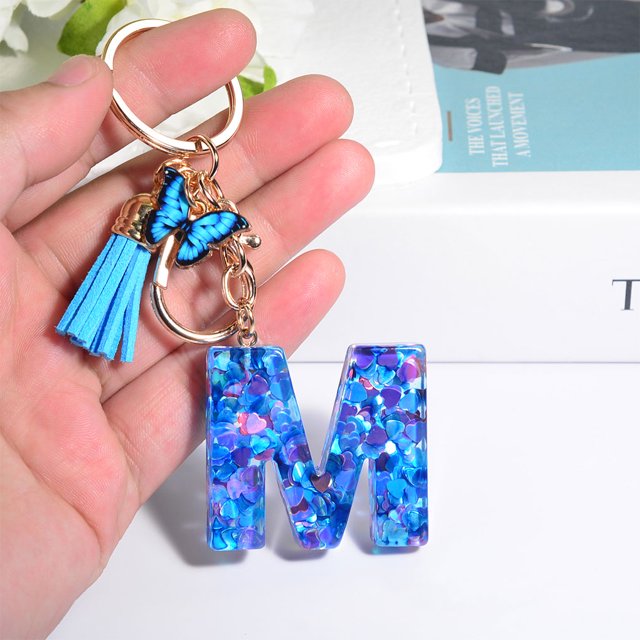 mmirethe Classic Alphabet Key Chain Exquisite Crafted Timeless Durability Resin Letter Keychains Key Chains Y