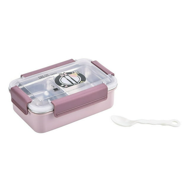 MesaSe Portable Heat Insulated Stainless Steel Liner Two Compartment Bento Lunch Box