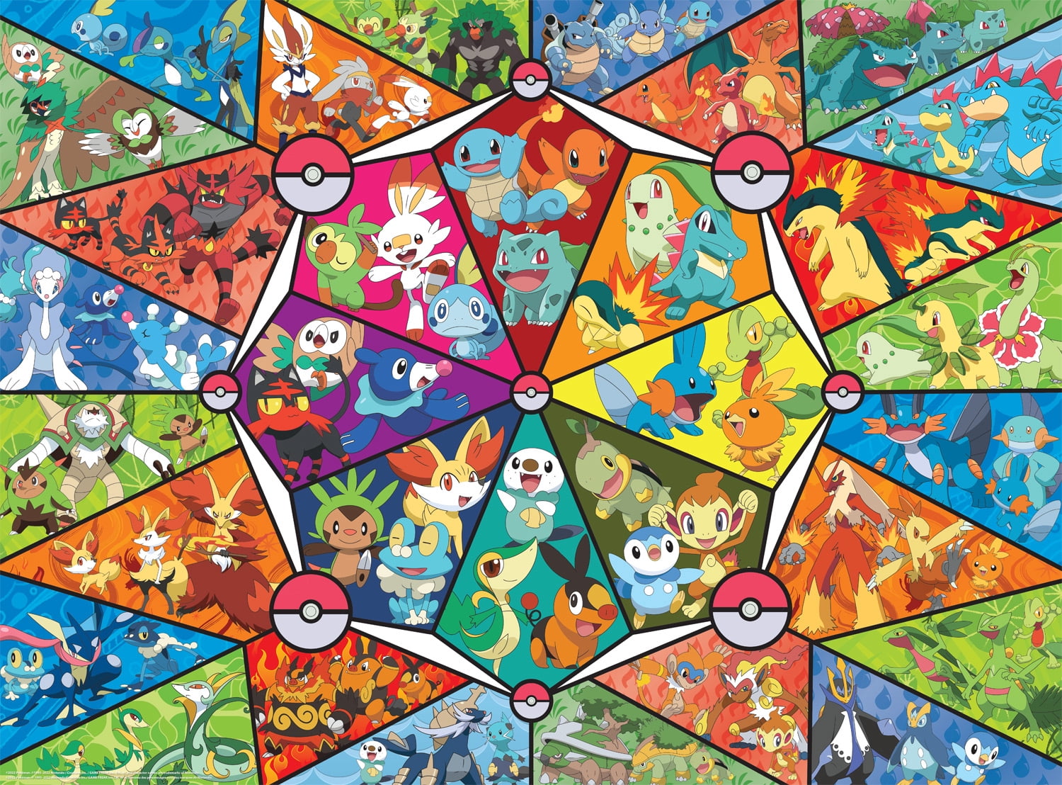 Buffalo Games 1000-Piece Pokemon Stained Glass Starters Jigsaw Puzzle